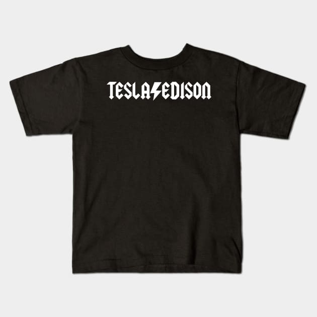 Tesla Edison Kids T-Shirt by Oolong